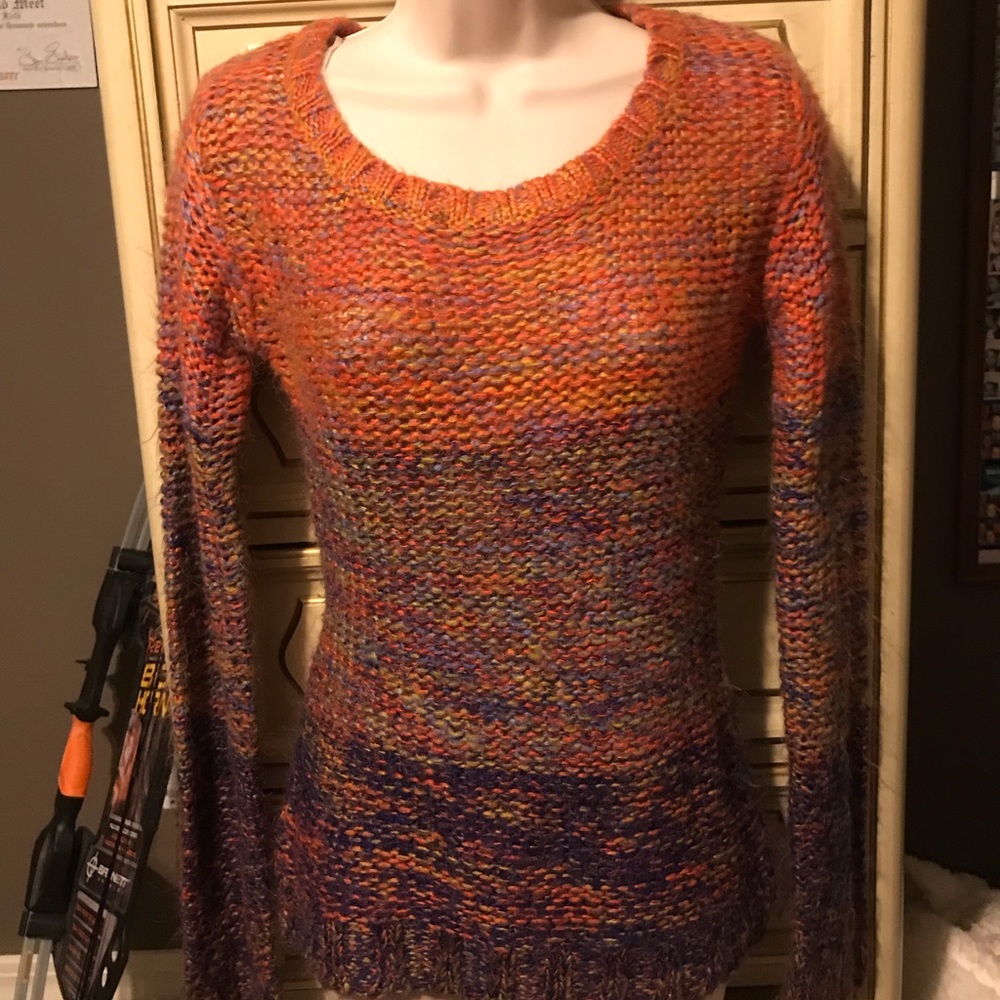 multi colored knit sweater